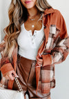 Plaid Button Up Long Sleeve Jacket