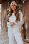 Grey Long Sleeve Pullover & Jogger Pants Loungewear Set