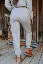 Grey Long Sleeve Pullover & Jogger Pants Loungewear Set