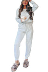 Grey Long Sleeve Pullover & Jogger Pants Loungewear Set