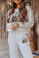 Grey Long Sleeve Pullover & Jogger Pants Loungewear Set