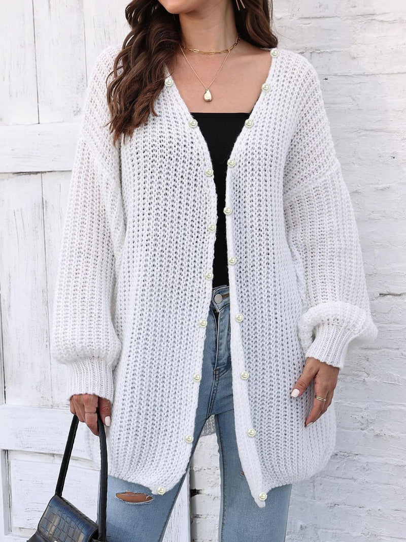 Open Front Long Sleeve Cardigan