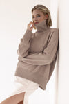 Basic Bae Turtleneck Dropped Shoulder Long Sleeve Sweater