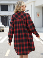 Lovelet Plaid Button Up Collared Neck Shirt